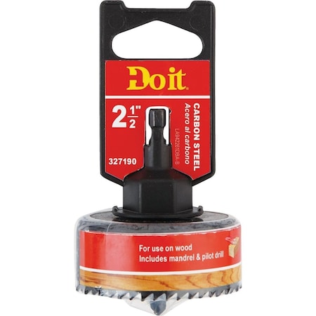 All-Source 2-1/2 In. Carbon Steel Hole Saw with Mandrel 942261DB